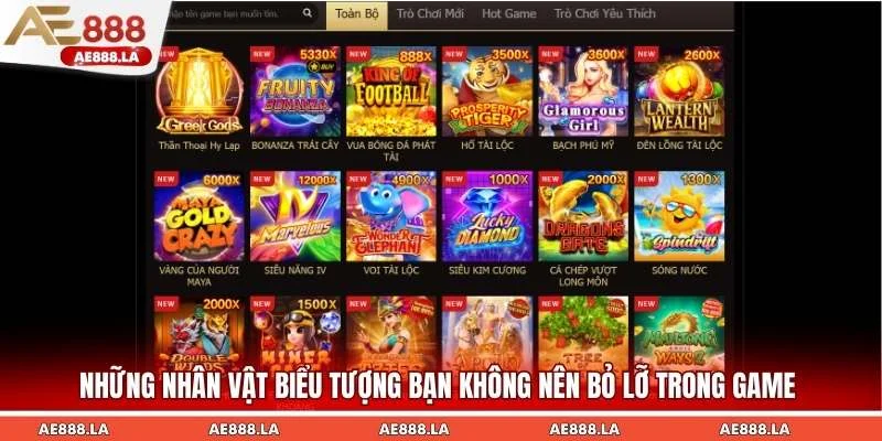 Những nhân vật biểu tượng bạn không nên bỏ lỡ trong game
