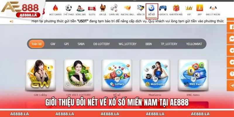 Xổ số miền Nam loại hình lô đề phổ biến hiện nay tại AE888